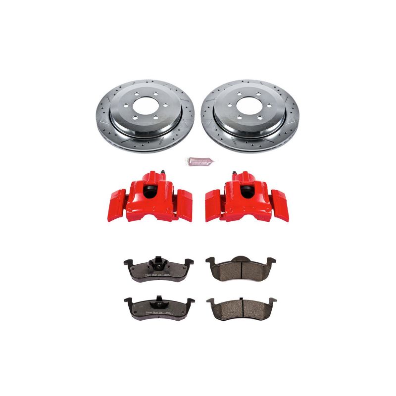 PSB Red Calipers - Power Stop 07-17 Lincoln Navigator Rear Z36 Truck&Tow Kit w/Cals