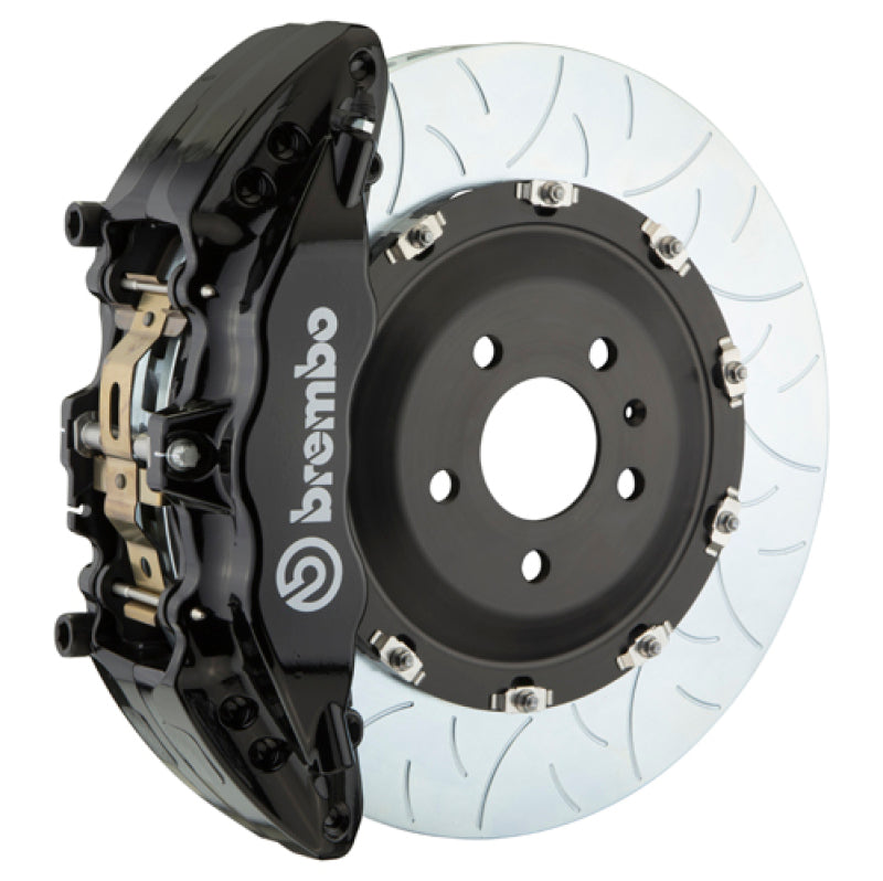 BRB Big Brake Kits - Brembo 05-08 LR3/05-13 Range Rover Sport Fr GT BBK 6Pist Cast 2pc 380x34 2pc Rotor Slot Type3-Black