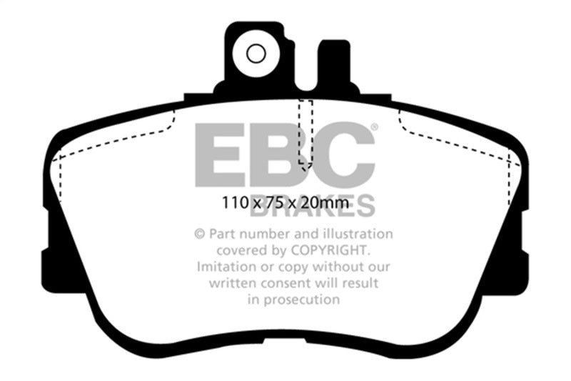 EBC Ultimax2 Brake Pad Sets - EBC 94-95 Mercedes-Benz C220 (W202) 2.2 Ultimax2 Front Brake Pads