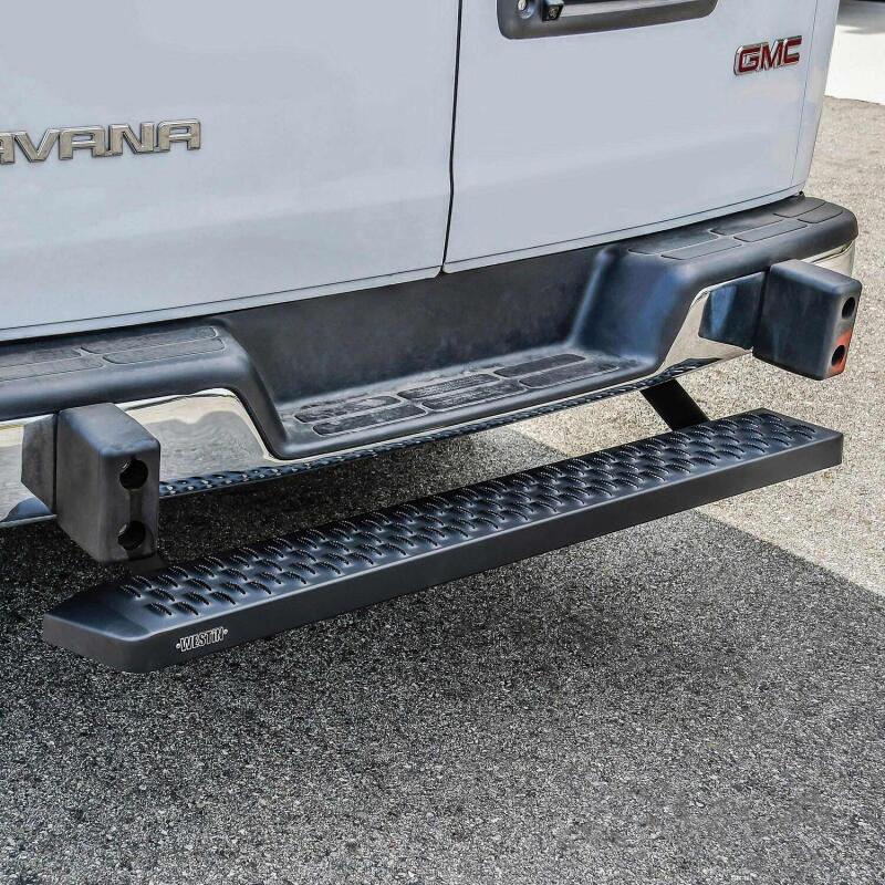 WES Running Boards - Grate - Westin Ford Transit Van 150/250/350 (Single 54in. Pass Door) Grate Steps Running Boards - Tex. Blk