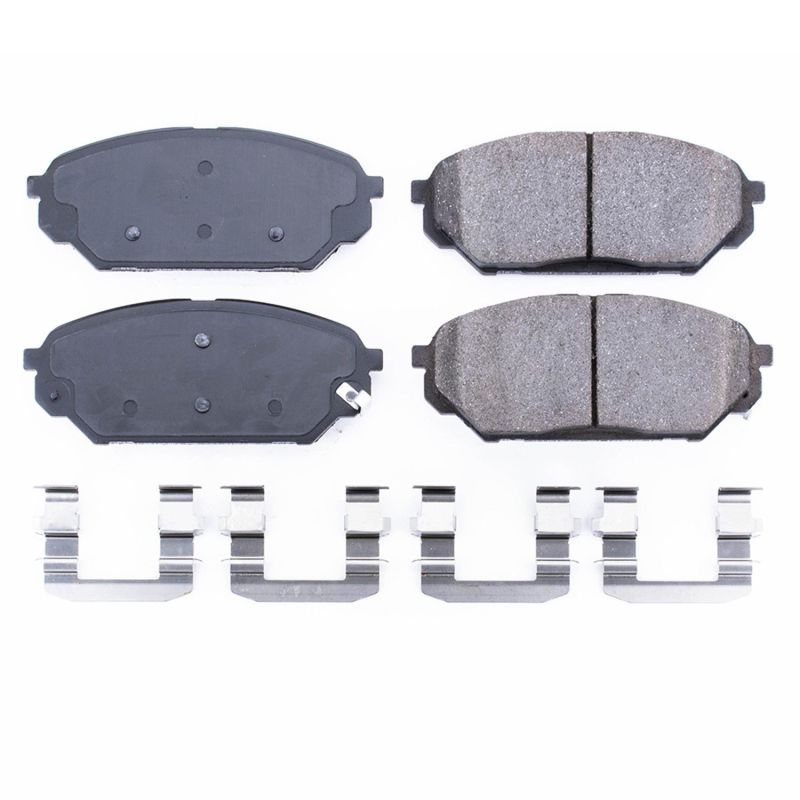 PSB Z17 Evolution Brake Pads - Power Stop 07-12 Hyundai Veracruz Front Z17 Evolution Ceramic Brake Pads w/Hardware
