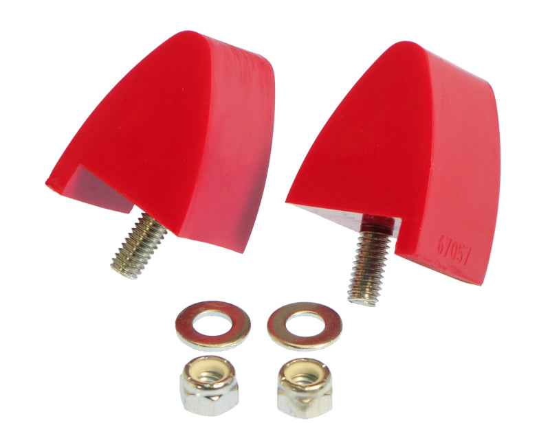 PRO Bump Stops - Red - Prothane 64-73 Ford Mustang Front Bump Stops - Red