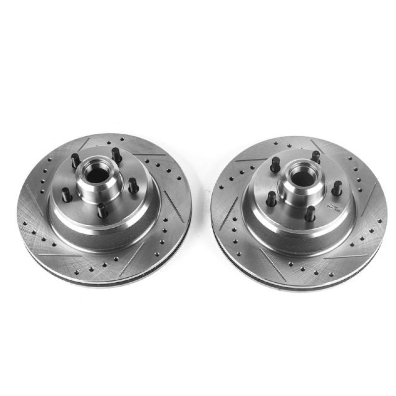 PSB Evolution Drill/Slot Rotor - Power Stop 76-79 Chrysler Cordoba Front Evolution Drilled & Slotted Rotors - Pair