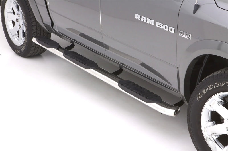 LND Nerf Bars - Polished - Lund 09-17 Dodge Ram 1500 Crew Cab (5.5ft. Bed) 5in. Oval WTW SS Nerf Bars - Polished