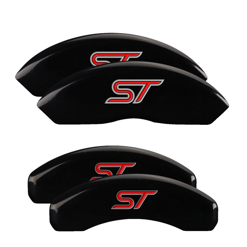 MGP Caliper Covers 4 Logo - MGP 4 Caliper Covers Engraved Front & Rear No Bolts/St Black Finish Silver Char 2017 Ford Fusion