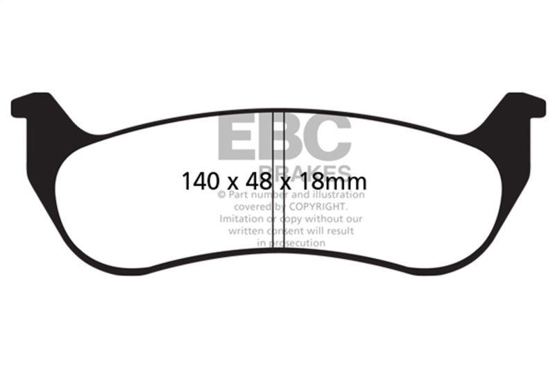 EBC Ultimax2 Brake Pad Sets - EBC 05-07 Chrysler Pacifica 3.5 Ultimax2 Rear Brake Pads