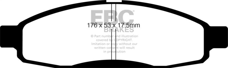 EBC Extra Duty Brake Pad Sets - EBC 05-06 Infiniti QX56 5.6 (Bosch) Extra Duty Front Brake Pads
