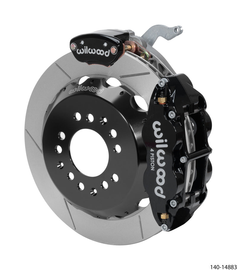 WIL Superlite Brake Kit - Wilwood Narrow Superlite 4R-MC4 Black Rear Kit 12.88in Slotted Rotor 88-96 Chevy Corvette C4