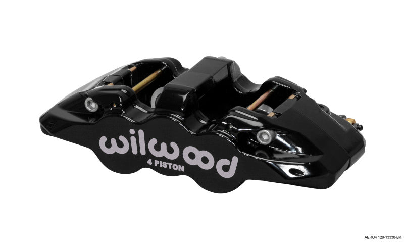 WIL Aero Caliper - Wilwood Caliper-Aero4 - Black 1.12/1.12in Pistons 1.10in Disc