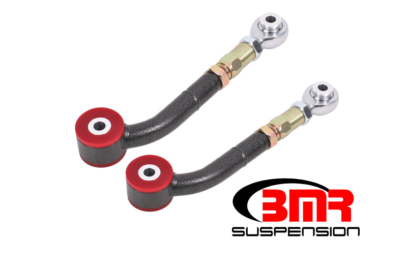 BMR Trailing Arms - BMR 08-17 Challenger Upper Trailing Arms w/ On-Car Adj. Poly/Rod Ends - Black Hammertone