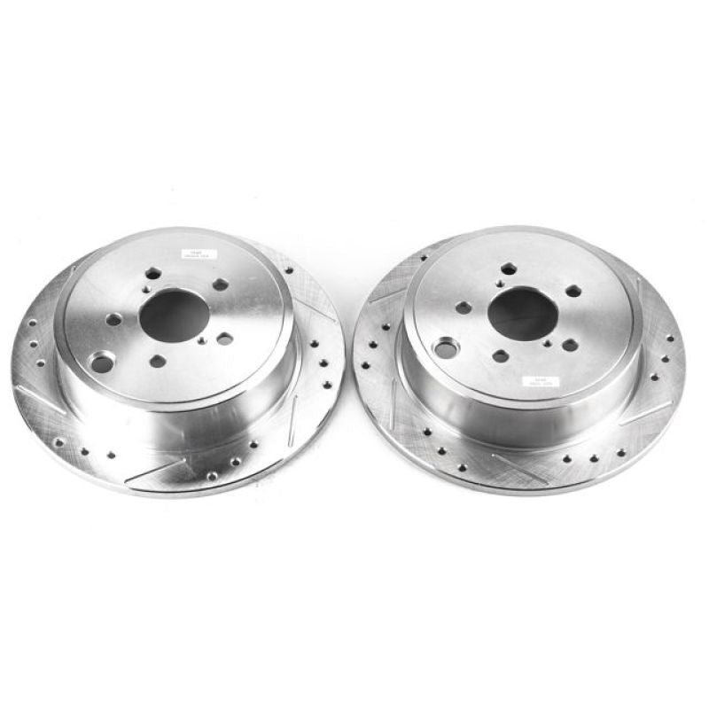 PSB Evolution Drill/Slot Rotor - Power Stop 13-16 Subaru BRZ Rear Evolution Drilled & Slotted Rotors - Pair