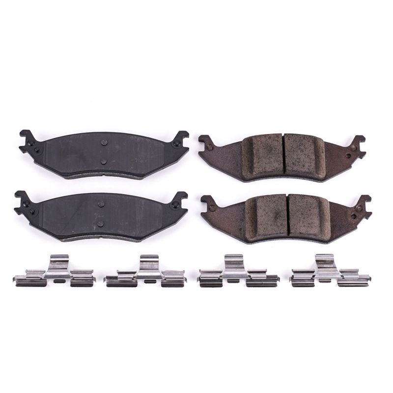 PSB Z17 Evolution Brake Pads - Power Stop 04-07 Ford E-150 Rear Z17 Evolution Ceramic Brake Pads w/Hardware