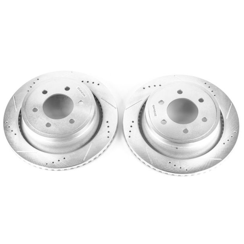 PSB Evolution Drill/Slot Rotor - Power Stop 12-18 Ford F-150 Rear Evolution Drilled & Slotted Rotors - Pair