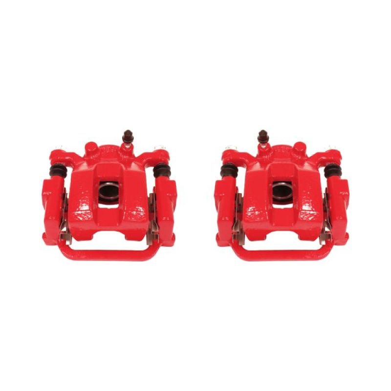 PSB Red Calipers - Power Stop 03-08 Infiniti FX35 Rear Red Calipers w/Brackets - Pair