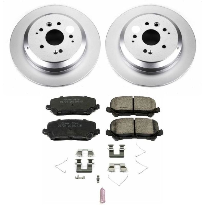 PSB Z17 Evolution Coated Kit - Power Stop 14-16 Acura MDX Rear Z17 Evolution Geomet Coated Brake Kit