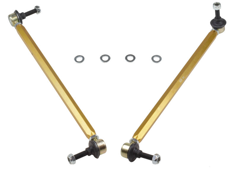 WL Sway Bar Links - Whiteline 10+ Chevy Camaro FR Coupe Front Sway Bar - Link Assy H/D Adj Steel Ball (380mm C to C)