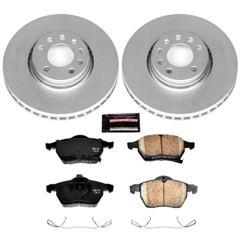 PSB Z23 Evolution Coated Kit - Power Stop 99-02 Saab 9-3 Front Z23 Evolution Sport Coated Brake Kit
