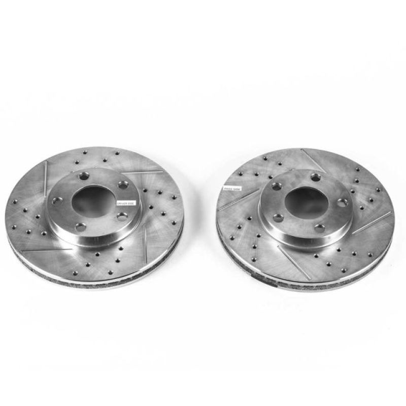 PSB Evolution Drill/Slot Rotor - Power Stop 1998 Volkswagen Passat Front Drilled & Slotted Rotor - Pair