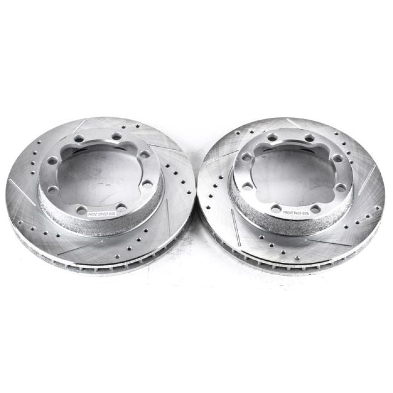 PSB Evolution Drill/Slot Rotor - Power Stop 94-99 Chevrolet K1500 Suburban Front Evolution Drilled & Slotted Rotors - Pair