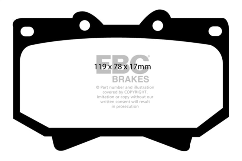 EBC Ultimax2 Brake Pad Sets - EBC 98-07 Lexus LX470 4.7 Ultimax2 Front Brake Pads