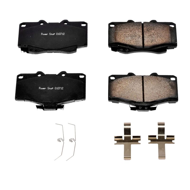 PSB Z17 Evolution Brake Pads - Power Stop 96-02 Toyota 4Runner Front Z17 Evolution Ceramic Brake Pads w/Hardware