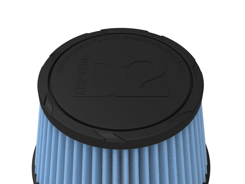 AFE Universal D2 Dura Dry Air Filter - aFe POWER Universal Clamp-On Air Filter w/ D2 Dura-Dry Media - 6in F x 7.5in B x 5.5in T x 5in H