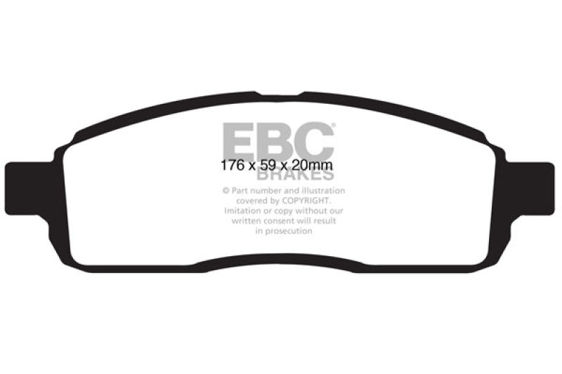 EBC Greenstuff Brake Pad Sets - EBC 09 Ford F150 4.6 (2WD) 6 Lug Greenstuff Front Brake Pads