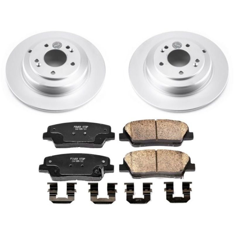 PSB Z17 Evolution Coated Kit - Power Stop 10-16 Hyundai Genesis Coupe Rear Z17 Evolution Geomet Coated Brake Kit