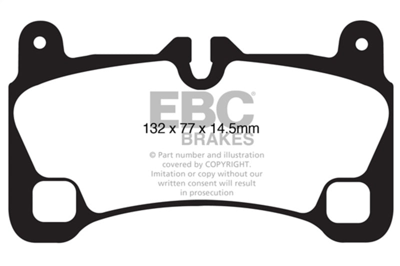 EBC Extra Duty Brake Pad Sets - EBC 08 Porsche Cayenne 4.8 Turbo Extra Duty Rear Brake Pads