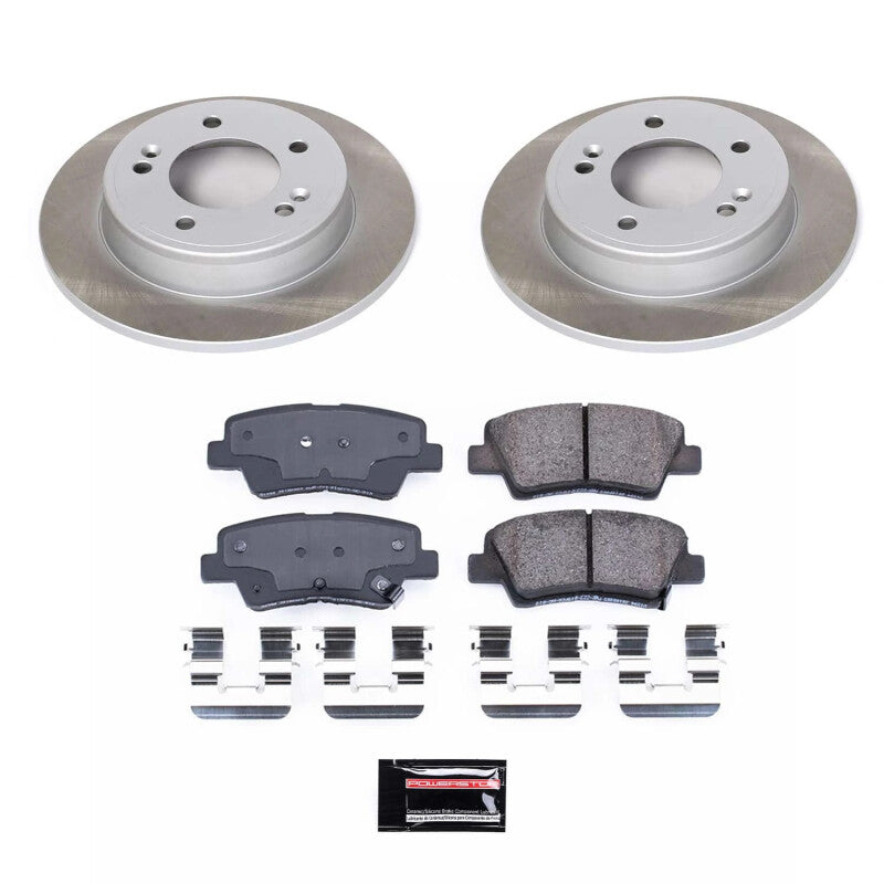 PSB Semi-Coated Rotor Kits - Power Stop 14-16 Kia Soul Rear Semi-Coated Rotor Kit