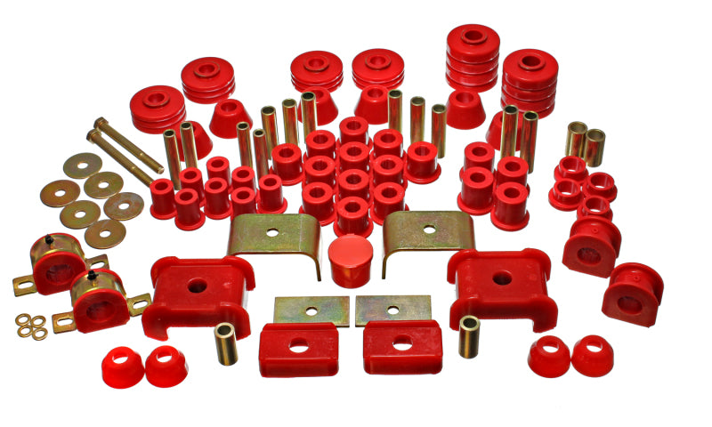 ES Hyper-Flex Sets - Red - Energy Suspension 73-80 Chevy/GMC 4WD (w/ Stock Front Springs) Red Hyper-flex Master Bushing Set