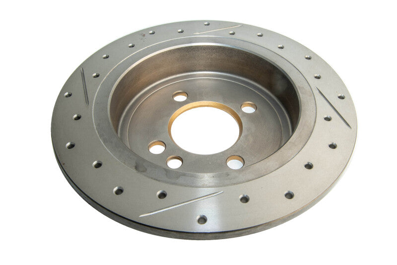 DBA Street Slot&Drill Rotors - DBA 07-16 Mini Cooper (14mm Lug Excl JCW Brakes) Rear Street Series Drill & Slot Rotor w/Gold Hat
