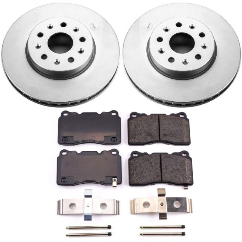PSB Z17 Evolution Coated Kit - Power Stop 14-18 Cadillac CTS Front Z17 Evolution Geomet Coated Brake Kit