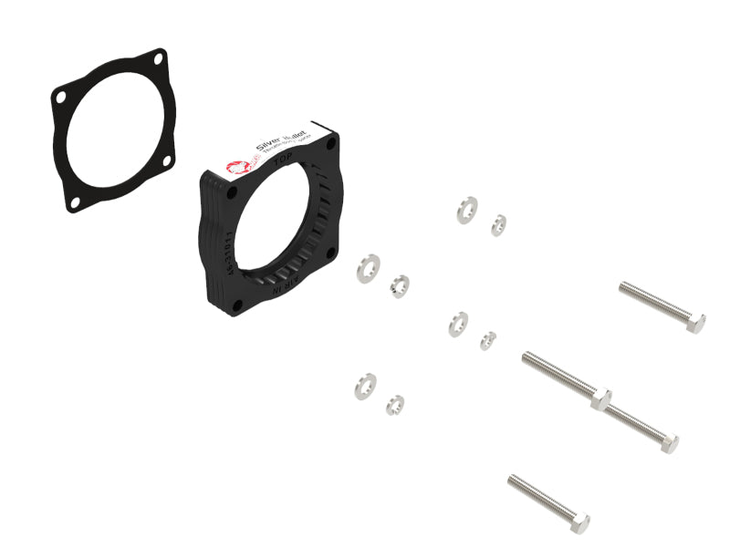 AFE Silver Bullet TBS - aFe Silver Bullet Throttle Body Spacer 07-13 BMW 328i (E90/E91/E92/E93) L6-3.0L N52