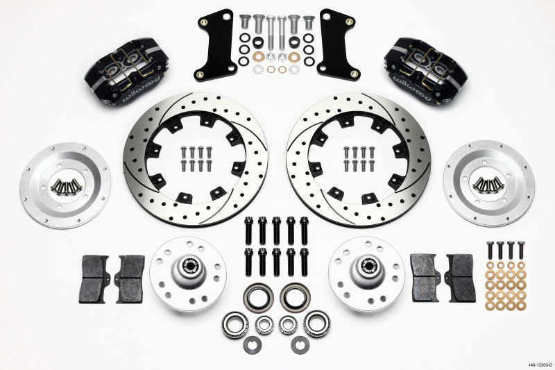 WIL Dynapro Brake Kit - Wilwood Dynapro Dust-Boot Front Kit 12.19in Drilled 67-69 Camaro 64-72 Nova Chevelle