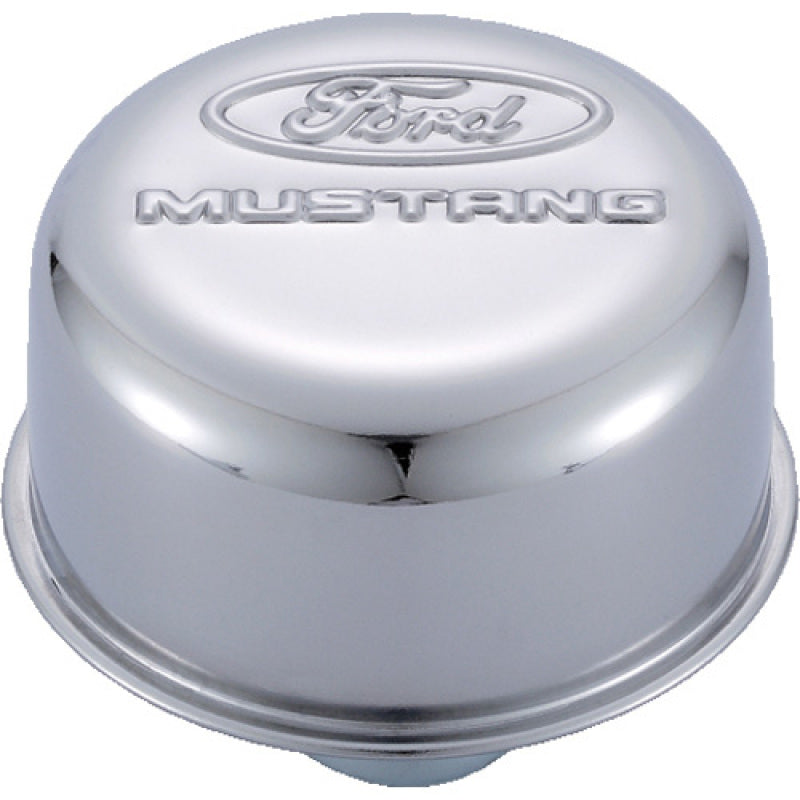 FR Breather Caps - Ford Racing Chrome Breather Cap w/ Ford Mustang Logo