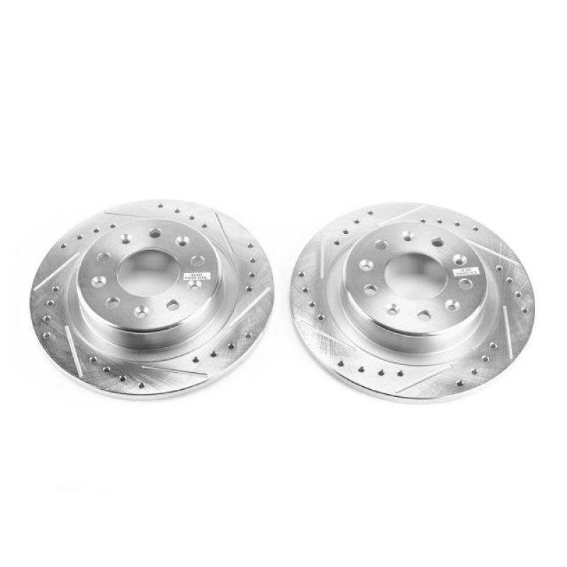 PSB Evolution Drill/Slot Rotor - Power Stop 2018 Buick Envision Rear Evolution Drilled & Slotted Rotors - Pair