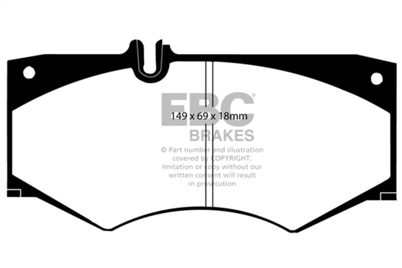 EBC Yellowstuff Brake Pad Sets - EBC 02-08 Mercedes-Benz G500 5.0 Yellowstuff Front Brake Pads