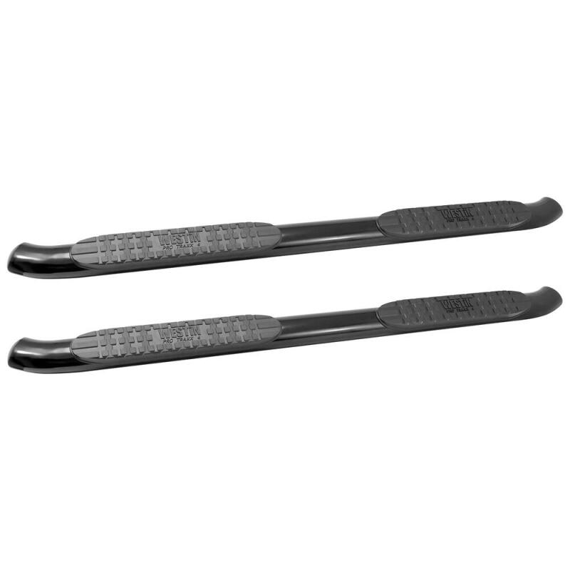 WES Nerf Bars - PRO TRAXX 4 - Westin 2014-2018 Chevrolet/GMC Silverado Sierra 1500 Dbl Cab PRO TRAXX 4 Oval Nerf Step Bars - Black
