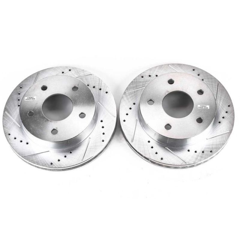 PSB Evolution Drill/Slot Rotor - Power Stop 00-01 Dodge Ram 1500 Front Evolution Drilled & Slotted Rotors - Pair
