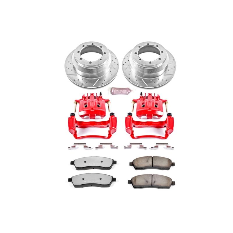 PSB Z36 Truck & Tow Kit - Power Stop 00-04 Ford F-350 Super Duty Rear Z36 Truck&Tow Kit w/Cals
