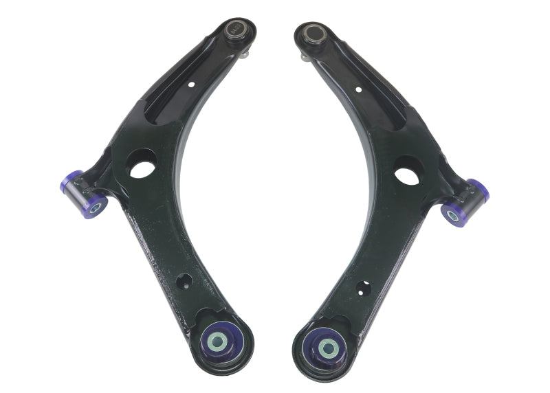SPR Control Arms - Front - SuperPro 2008 Mitsubishi Lancer GTS Front Lower Control Arm Set w/ Bushings - w/ Positive Caster
