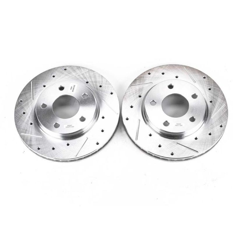 PSB Evolution Drill/Slot Rotor - Power Stop 07-12 Dodge Caliber Front Evolution Drilled & Slotted Rotors - Pair