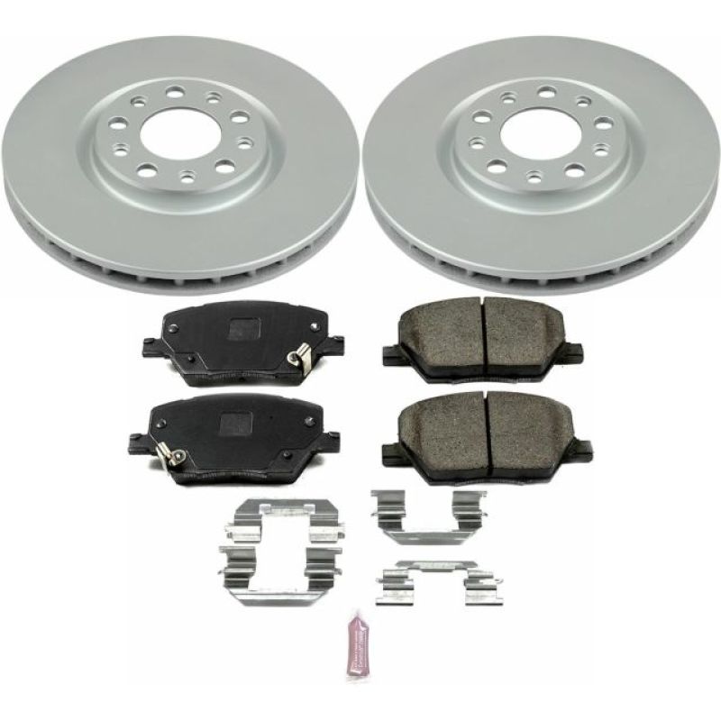 PSB Z17 Evolution Coated Kit - Power Stop 16-18 Fiat 500X Front Z17 Evolution Geomet Coated Brake Kit