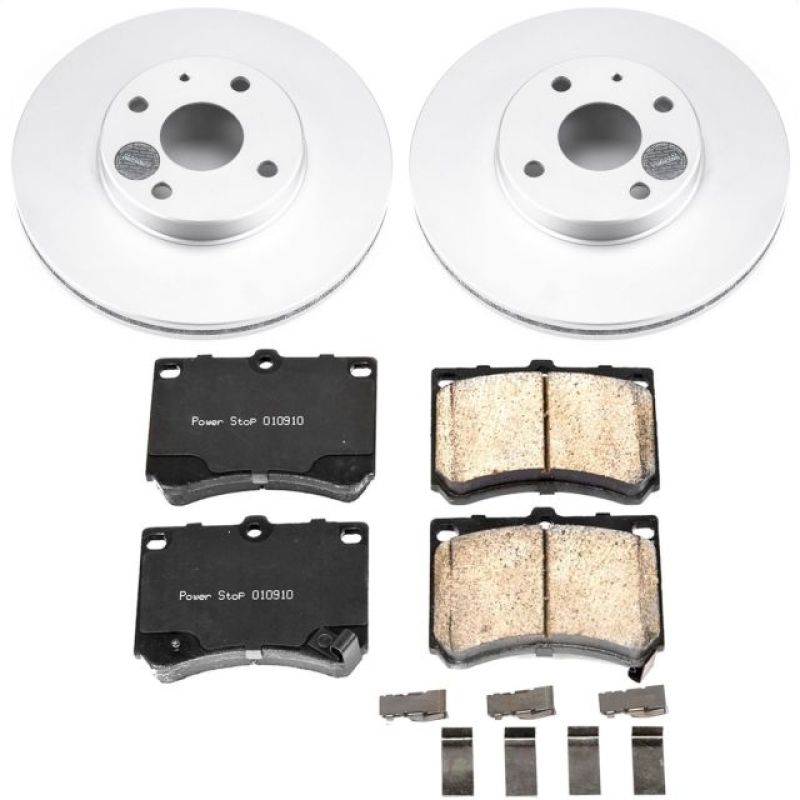 PSB Z17 Evolution Coated Kit - Power Stop 91-03 Ford Escort Front Z17 Evolution Geomet Coated Brake Kit