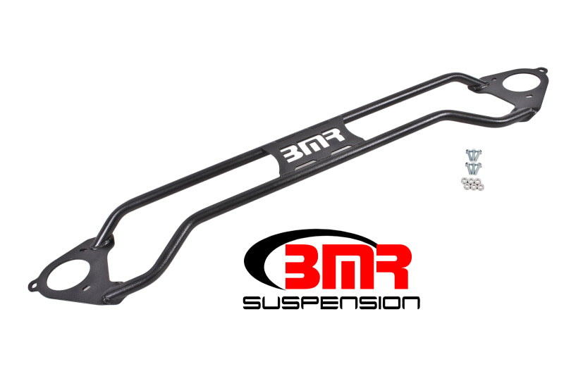 BMR Strut Tower Braces - BMR 16-17 6th Gen Camaro Front Twin Tube Design Strut Tower Brace - Black Hammertone