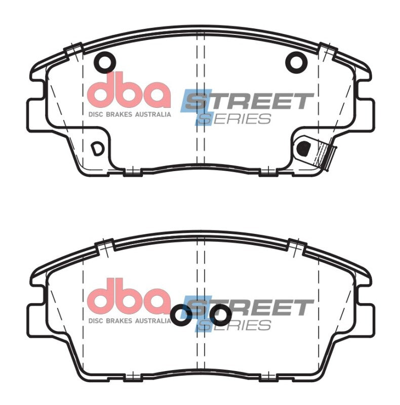DBA Street Series Brake Pads - DBA 17-20 Hyundai Elantra 1.6L (305mm Front Rotor) Street Series Front Brake Pads