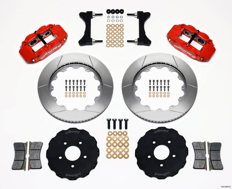 WIL Superlite Brake Kit - Wilwood Narrow Superlite 6R Front Hat Kit 14.00in Red Mitsubishi EVO VIII