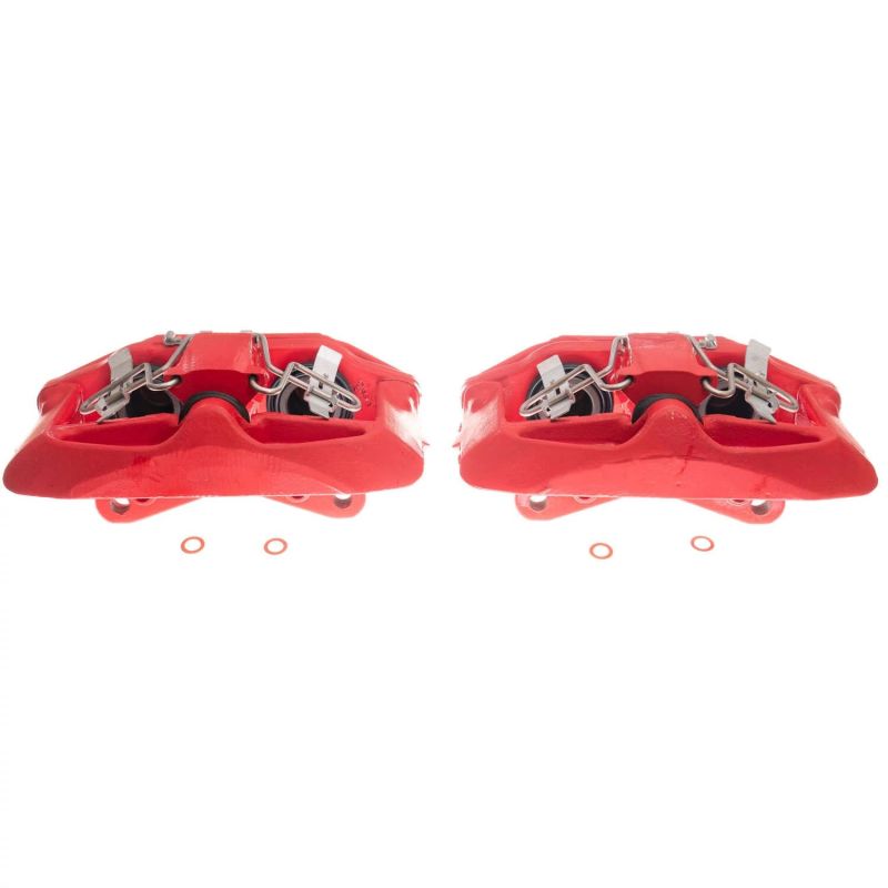 PSB Red Calipers - Power Stop 03-04 Audi A6 Front Red Calipers w/Brackets - Pair