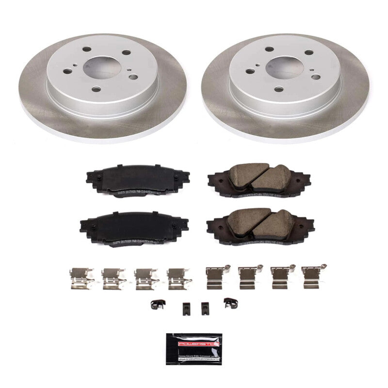 PSB Semi-Coated Rotor Kits - Power Stop 21-23 Toyota Venza Rear Semi-Coated Rotor Kit